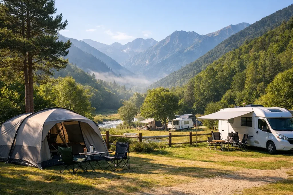 Parcelas camping Espot para descansar en calma