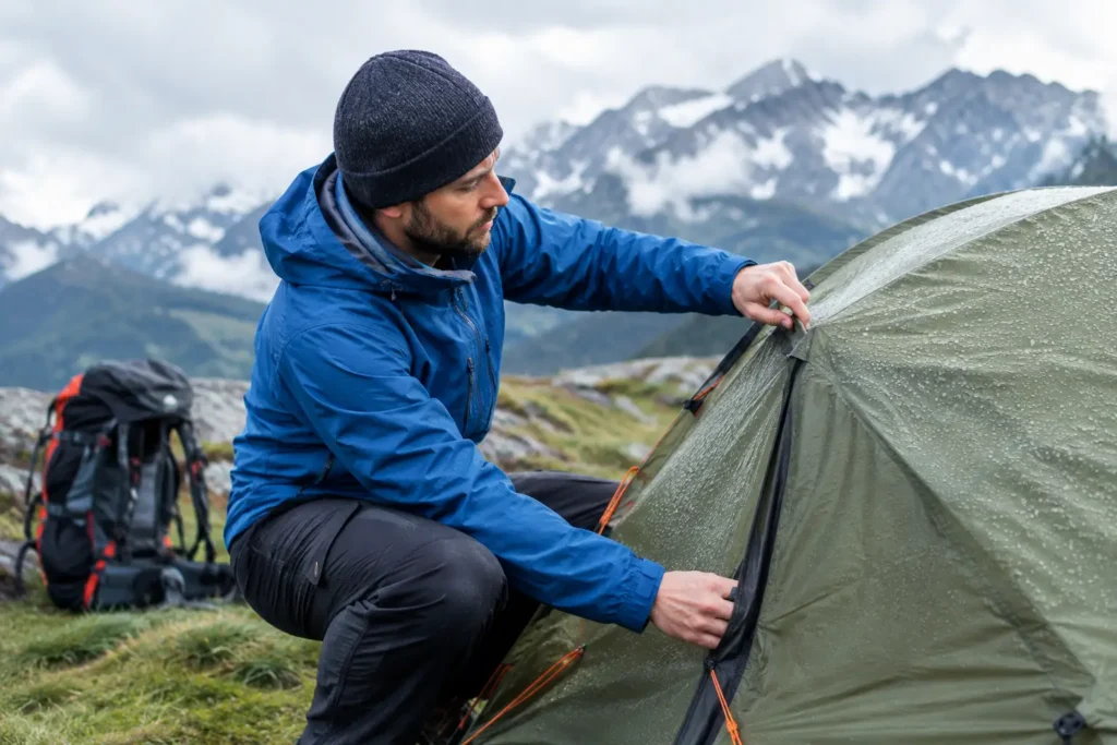 Cómo preparar la tienda para lluvia en Pirineo